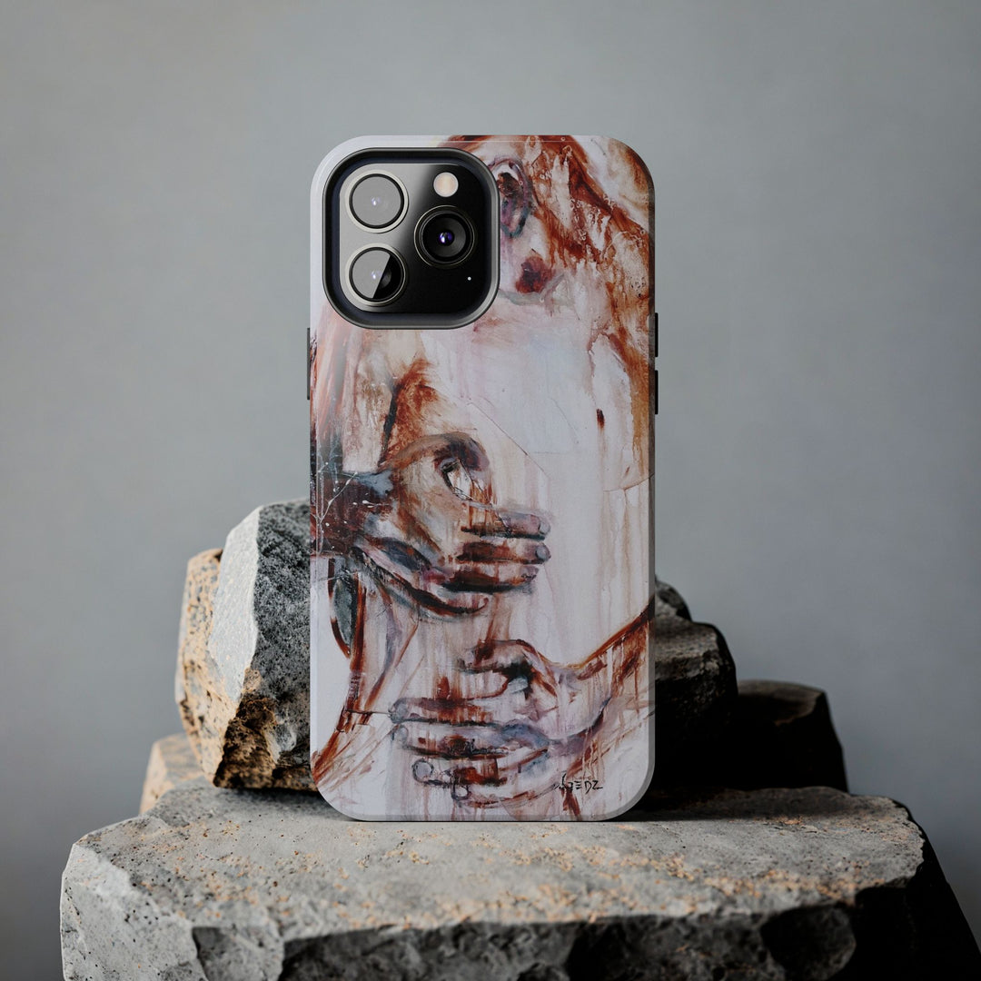 Embrace Iphone Case with print by Kate Gedz, Tough Phone Cases, Durable iPhone Cover, Iphone 11, 12, 13, 14, 15, 16 Case