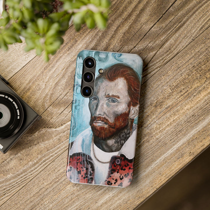 Phone Case For Samsung Smartphone  with printed on it painting "World Changer" by Kate Gedz, Van Gogh Inspired Design, Kate Gedz Art