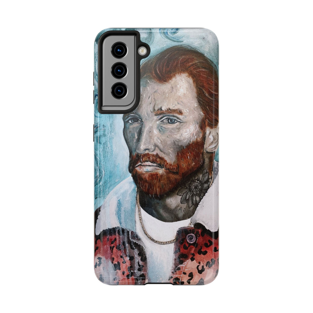 Phone Case For Samsung Smartphone  with printed on it painting "World Changer" by Kate Gedz, Van Gogh Inspired Design, Kate Gedz Art