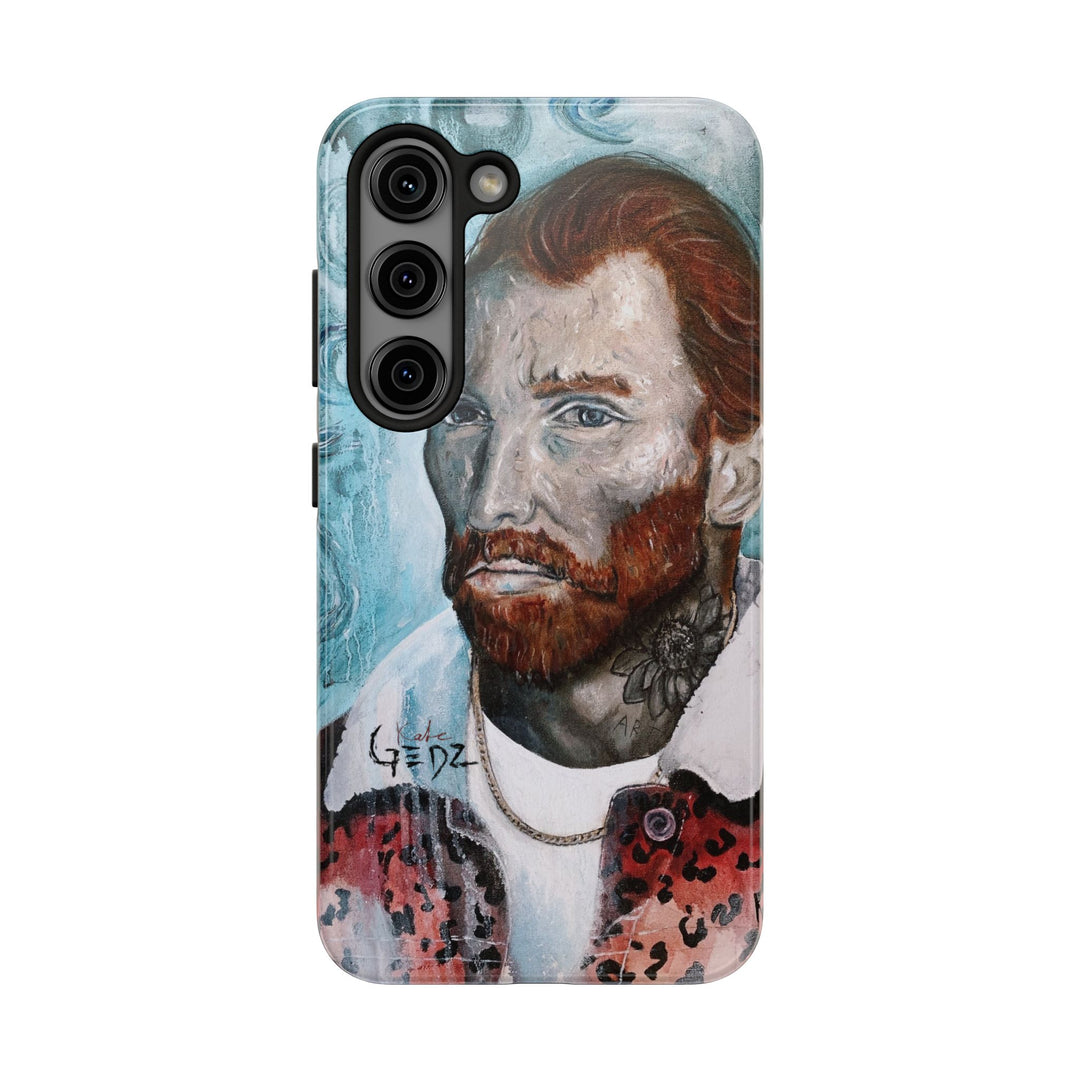 Phone Case For Samsung Smartphone  with printed on it painting "World Changer" by Kate Gedz, Van Gogh Inspired Design, Kate Gedz Art