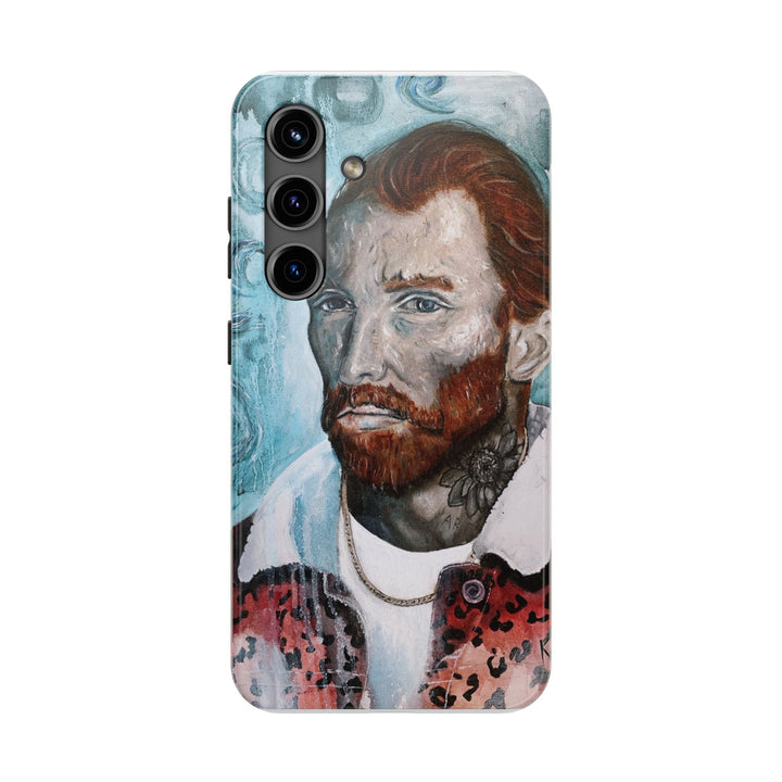 Phone Case For Samsung Smartphone  with printed on it painting "World Changer" by Kate Gedz, Van Gogh Inspired Design, Kate Gedz Art