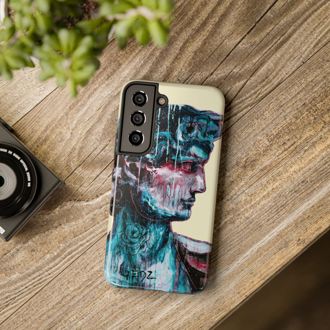 David Print Samsung Case, Tough Phone Cases, Durable iPhone Cover - Kate Gedz Design, Unique Phone Accessories, Protective Cell Phone Cases,