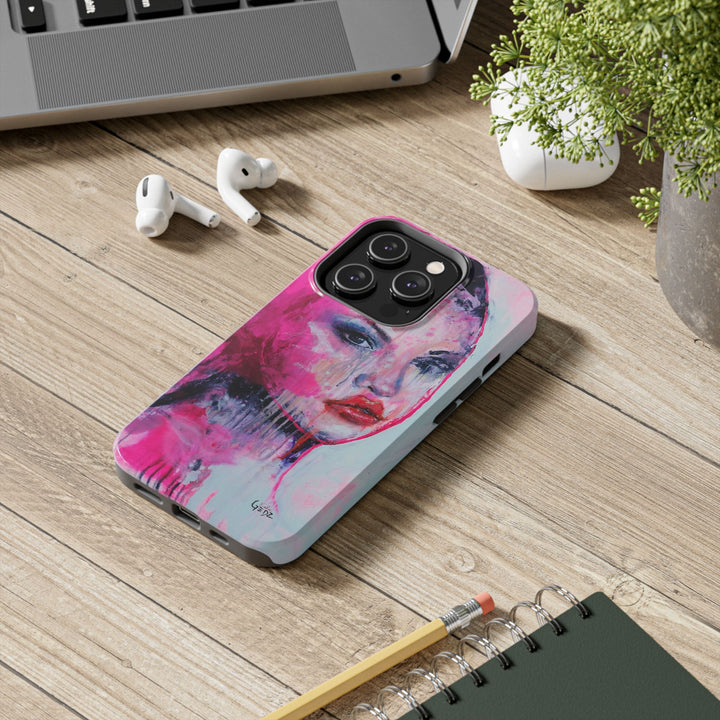 She Who Iinspires Iphone Case with print by Kate Gedz, Tough Phone Cases, Durable iPhone Cover, Iphone 11, 12, 13, 14, 15, 16 Case