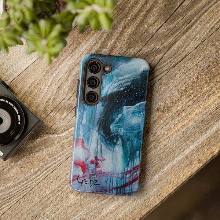 Samsung Phone Case with "Go Deep" print by Kate Gedz, Protective Phone Cover, Hard Shell Phone Case, Durable, Tough Phone Cases