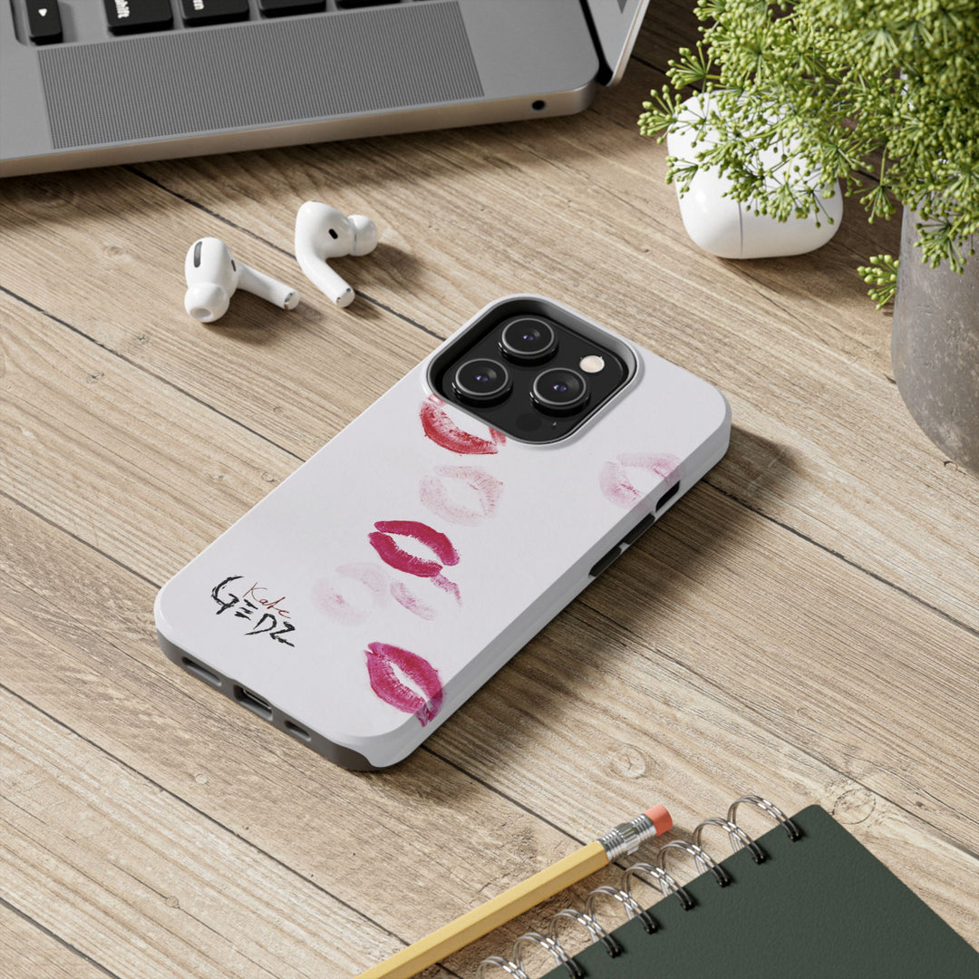 Lips iPhone Case, Tough Phone Cover, Durable iPhone Case, Protective Phone Case, Kate Gedz Design, Stylish Phone Case