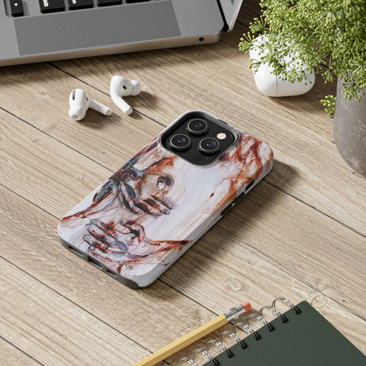 Embrace Iphone Case with print by Kate Gedz, Tough Phone Cases, Durable iPhone Cover, Iphone 11, 12, 13, 14, 15, 16 Case