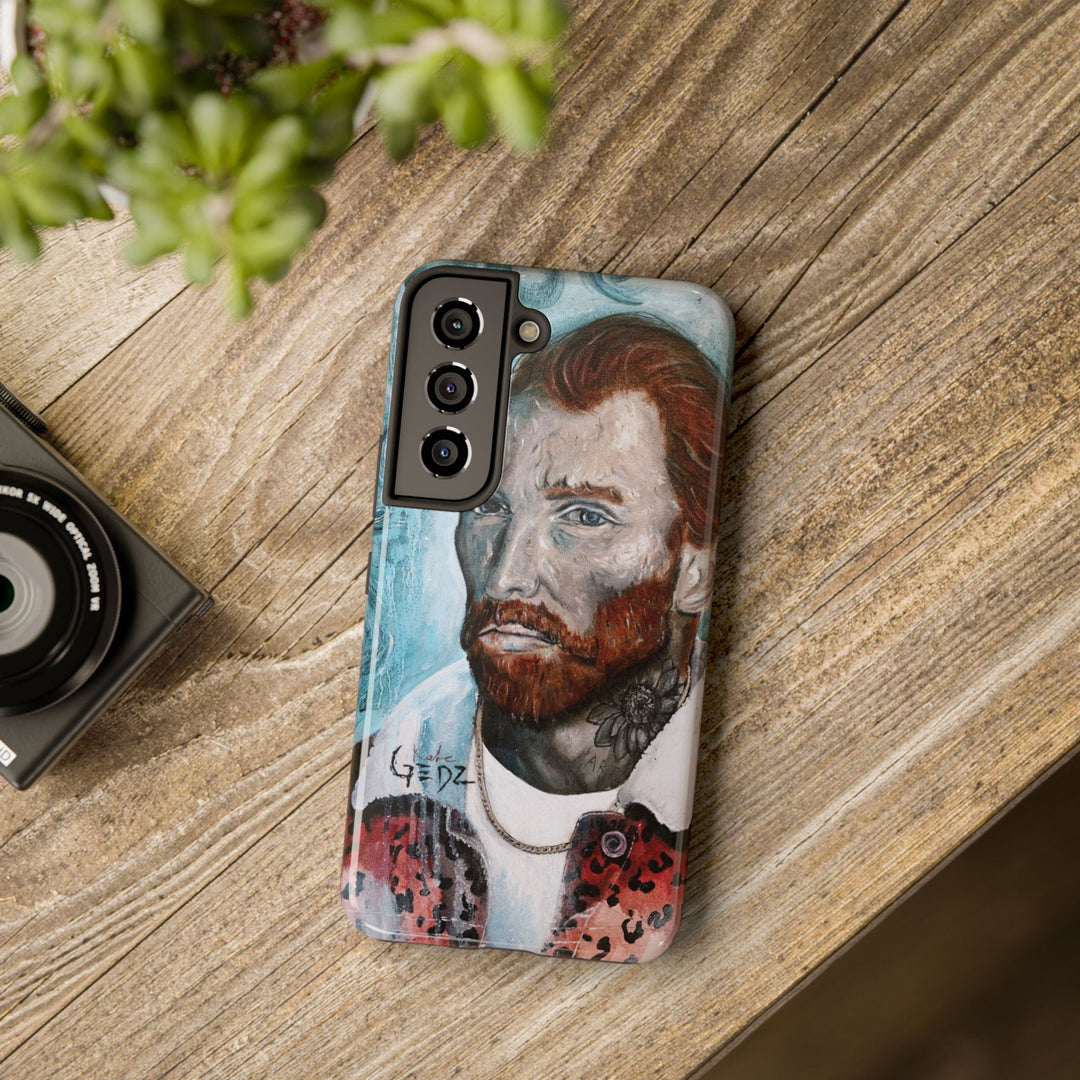 Phone Case For Samsung Smartphone  with printed on it painting "World Changer" by Kate Gedz, Van Gogh Inspired Design, Kate Gedz Art