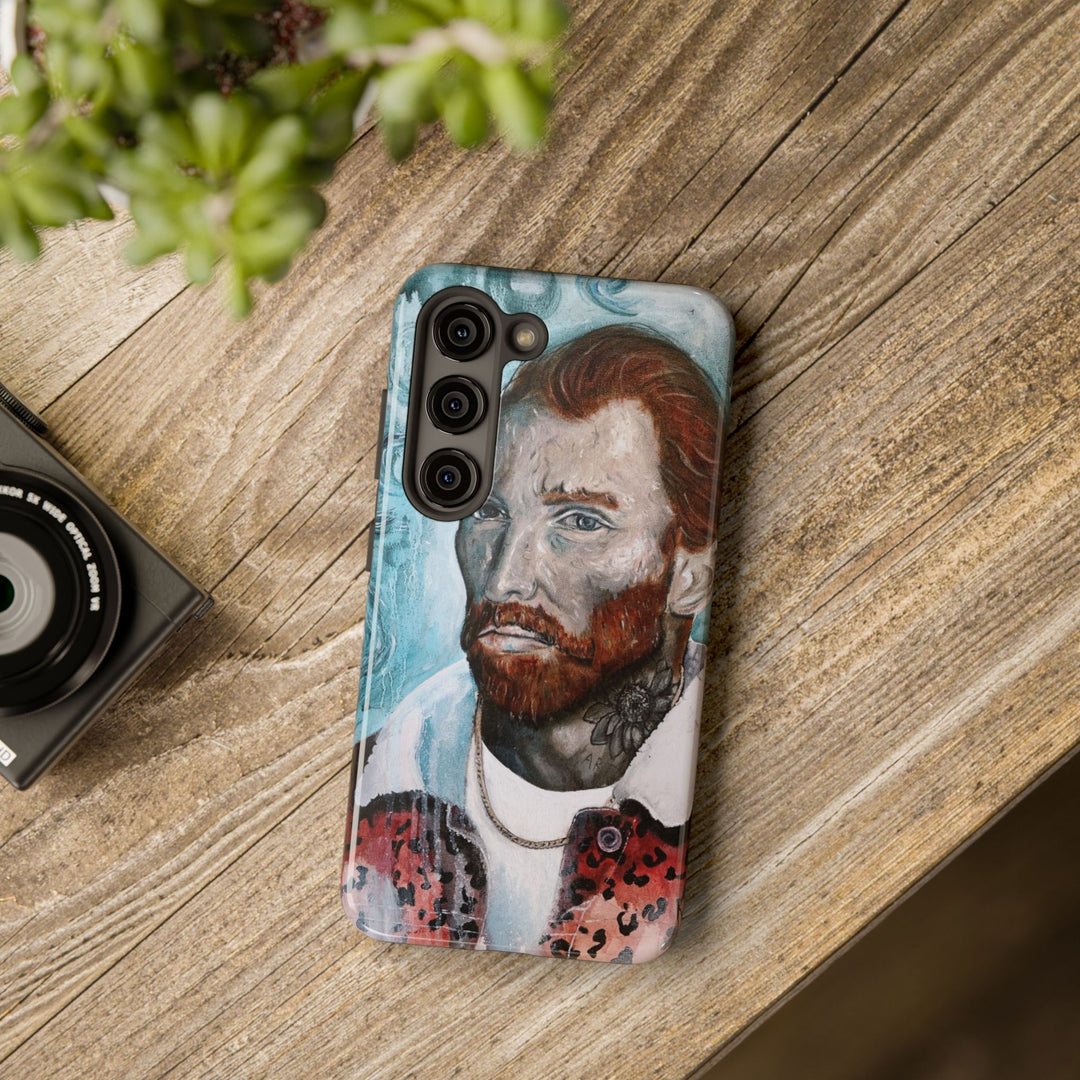 Phone Case For Samsung Smartphone  with printed on it painting "World Changer" by Kate Gedz, Van Gogh Inspired Design, Kate Gedz Art