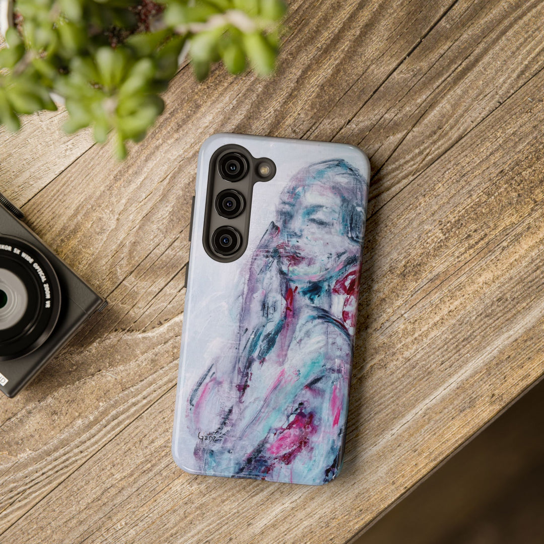 Silence Iphone Case with print by Kate Gedz, Tough Phone Cases, Durable iPhone Cover, Iphone 11, 12, 13, 14, 15, 16 Case